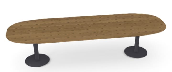Garden Oval low dining table - T-TABLE