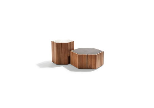 Garden low side table - HEXAGON