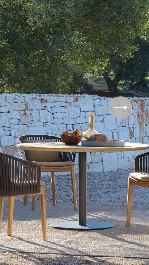 Garden dining round table - T-TABLE