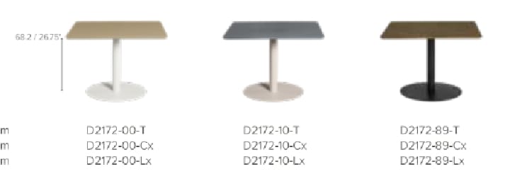 Garden round low dining table - T-TABLE