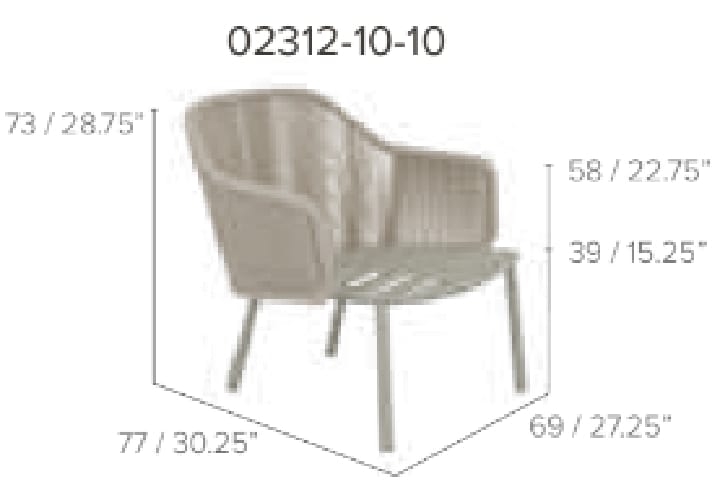 Garden lounge chair - SENJA