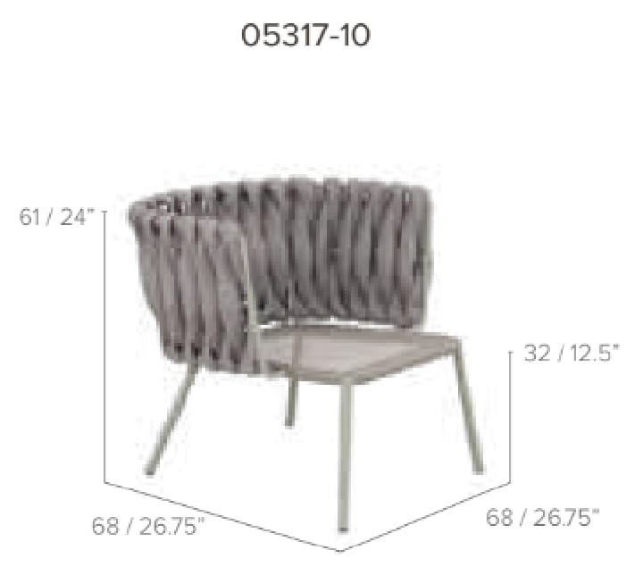 Garden low dining chair - TOSCA