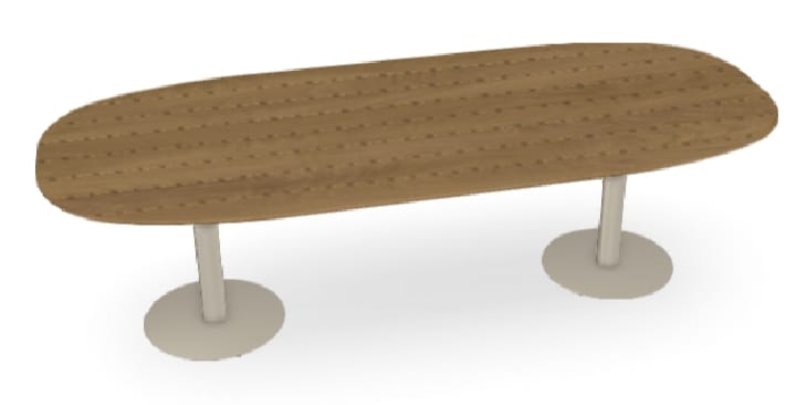 Garden Oval low dining table - T-TABLE