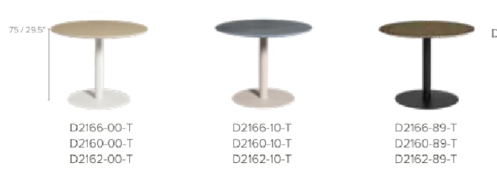 Garden round low dining table - T-TABLE